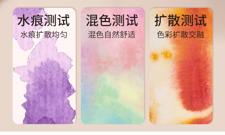 Bview Art Travel Watercolor Painting Set with Tri-Fold Book, Built-in 12 Colors & Stress Relief Note Paper for DIY Art Therapy - Sun Studio