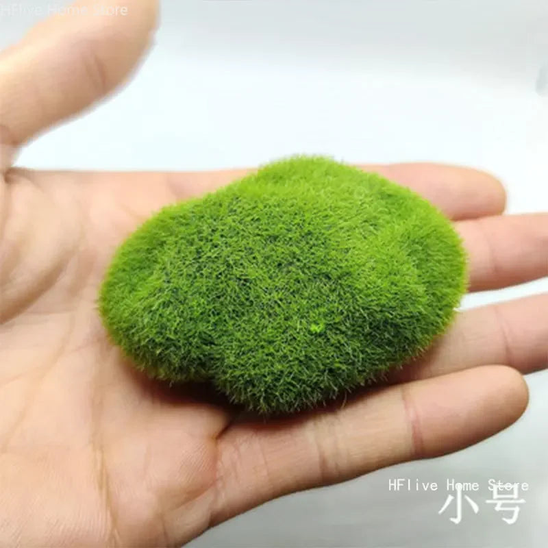 4 Size Fake Stone Artificial Moss Rocks Home Decor Simulation Plant DIY Decoration For Garden and Crafting Green Wholesale - Sun Studio
