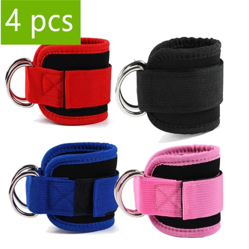 1/2/4 Pcs Cable Ankle Straps Double D-Ring Ankle Cuffs For Gym Workouts Glutes Legs Strength Training Support Sport Abductors - Sun Studio