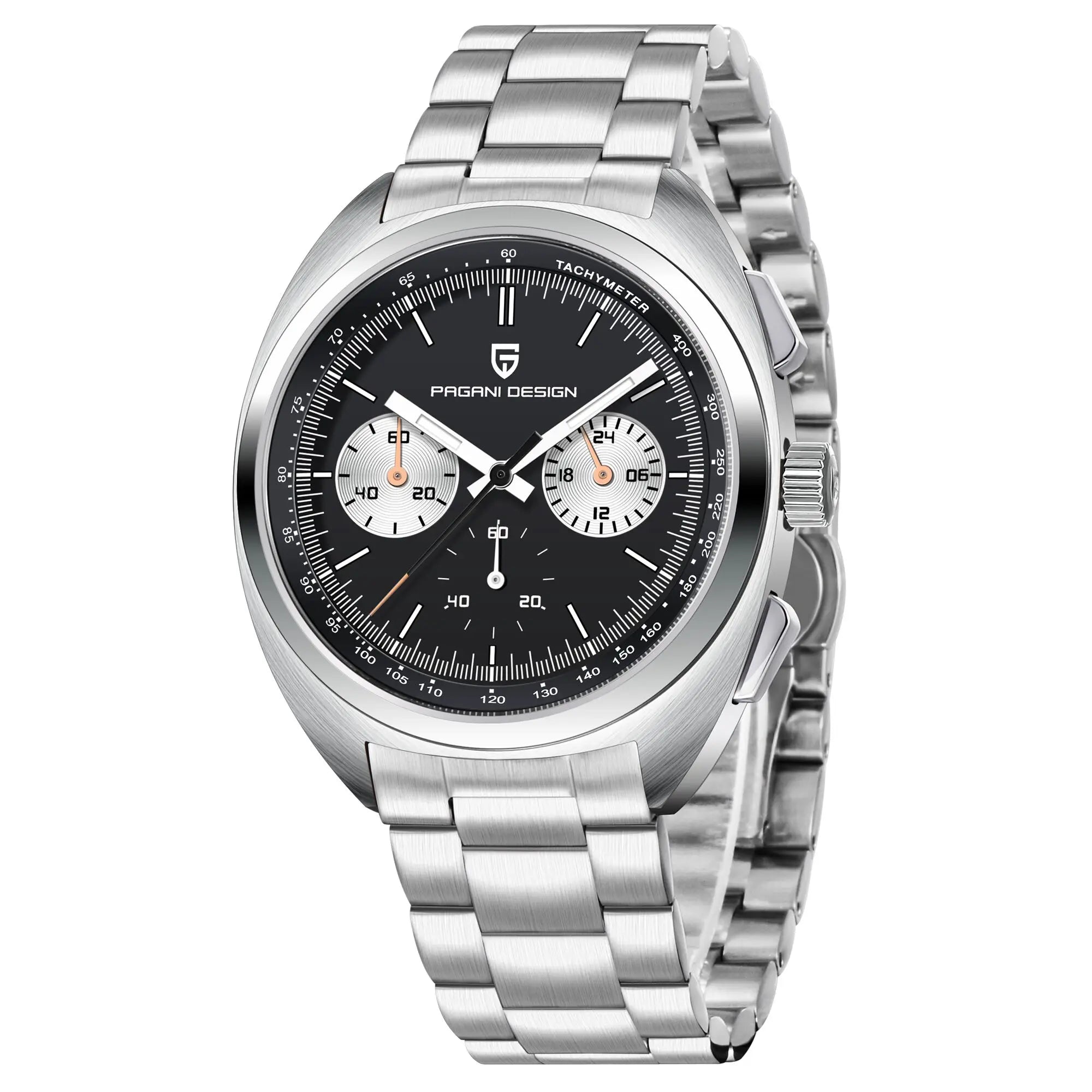 PAGANI DESIGN 2024 New Turtle Back Case Sport Chronograph Luxury Retro Quartz Watches For Men AR Sapphire glass Wrist watch Men - Sun Studio