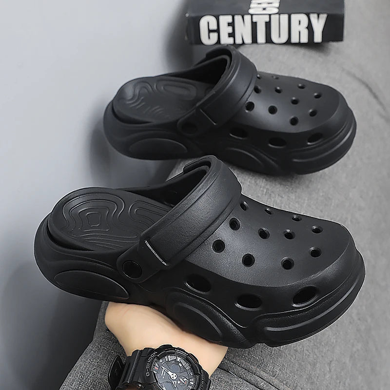Summer Men's Thick-Soled Non-Slip Breathable Toe-Cap Sandals Casual Beach Slippers - Sun Studio