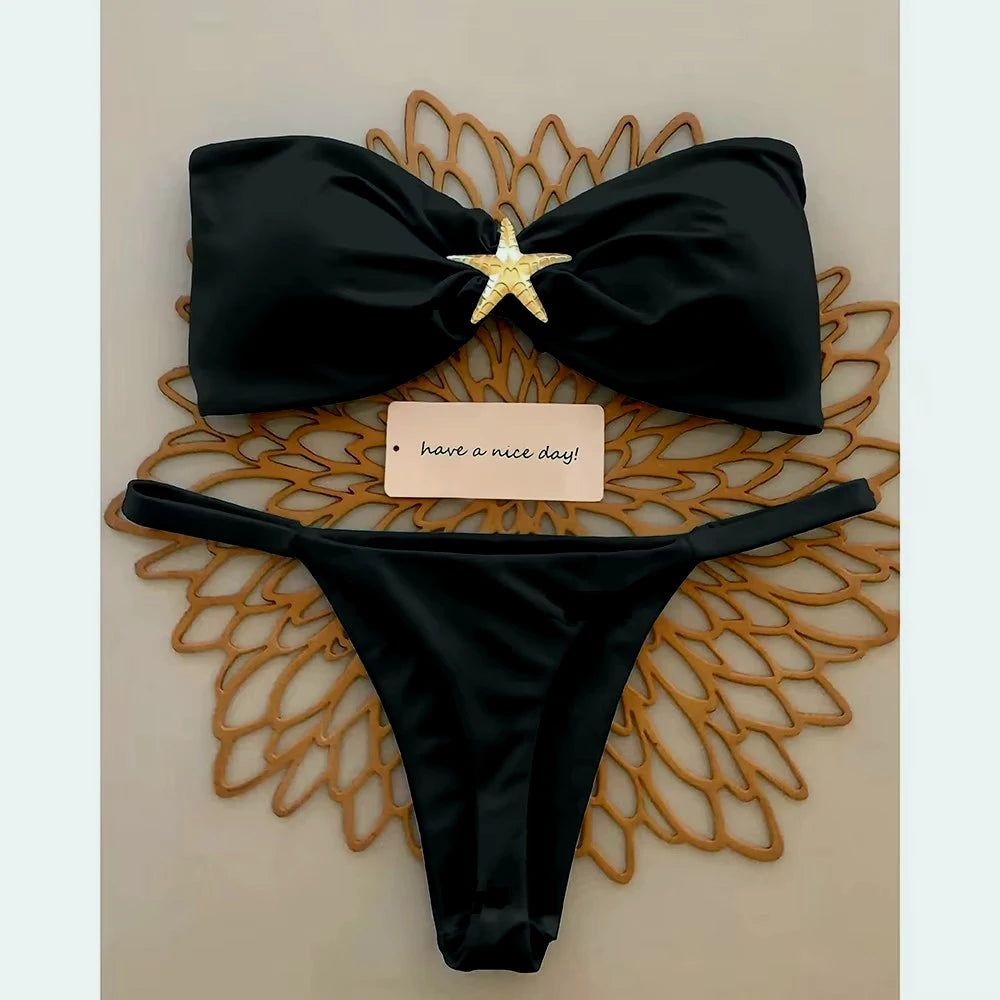 Push Up Bikinis 2025 Sexy Women Swimsuit Female Swimwear Micro Bikini Set Swimming Suit Beachwear Bandeau Brazilian Biquini - Sun Studio