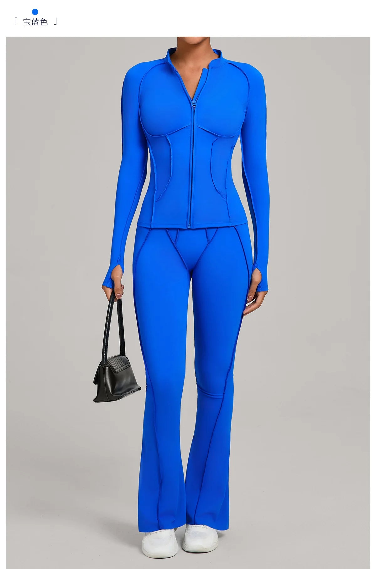 Gym Casual Yoga Set for Women Outdoor Running Fitness Outfit Autumn Winter Tight Sports Three-Piece Set Zipper Coat+bras+pants - Sun Studio