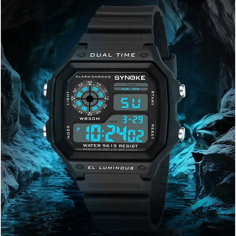 SYNOKE Military Digital Watches Men Sports Luminous Chronograph Waterproof Male Electronic Wrist Watches Relogio Masculino - Sun Studio
