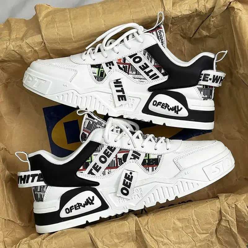Casual Fashion Leather Sneakers New Skateboard Mens Shoes Outdoor Running Sports shoes Hiking Tennis Platform Luxury footwear - Sun Studio