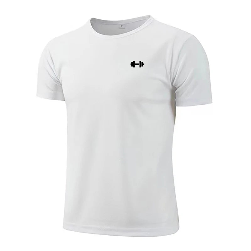 Gym Fitness Muscle Short Sleeve O-Neck Clothing Summer Mesh Breathable Quick Dry Cool T-shirt Mens Bodybuilding Running Shirts - Sun Studio