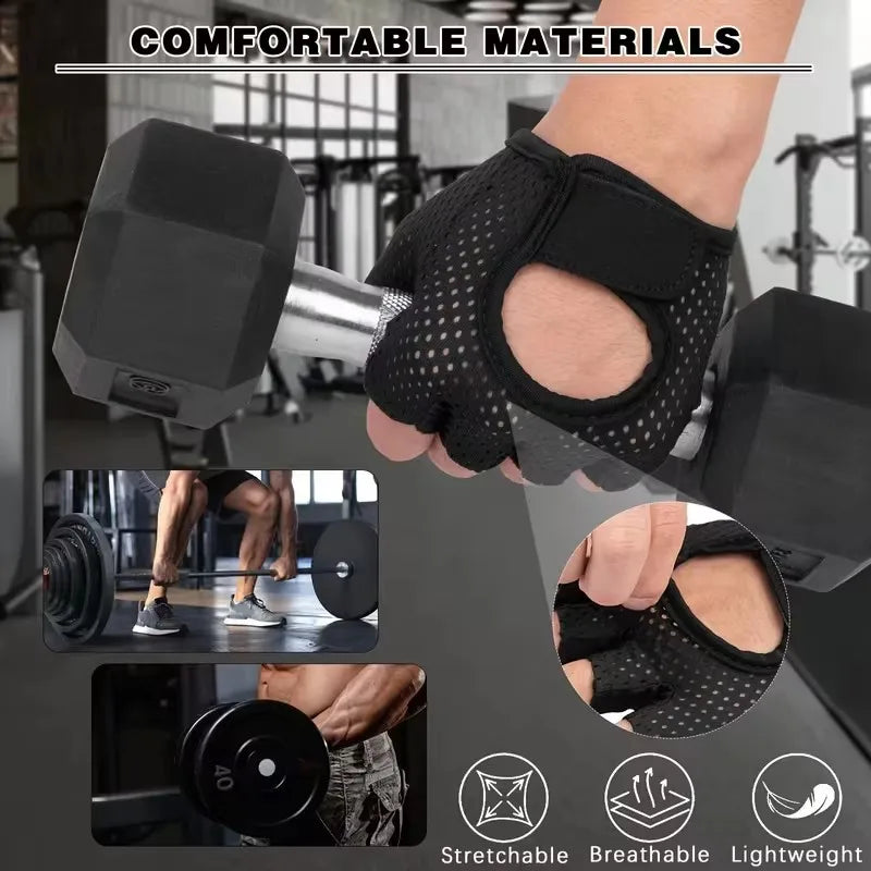 Gym Gloves 1 Pair Breathable Super Lightweight Weight Lifting for Men Women Cycling Exercise Fitness Training Workout Use - Sun Studio
