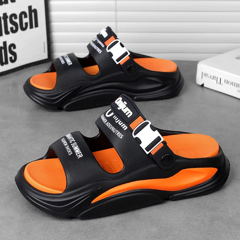 Men Summer Comfortable Beach Sandals Male Outdoor Flip Flops Thick Soft Clogs Casual Man Water Garden Shoes Women Beach Slippers - Sun Studio