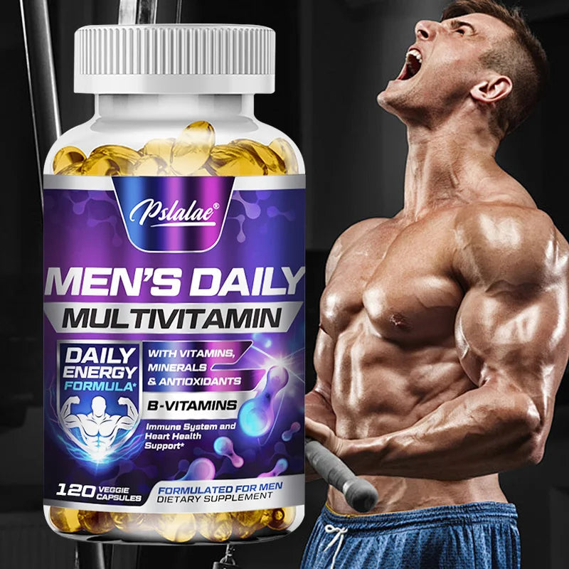 Men's Multivitamin Supplement-Daily Multivitamins and Nutrients To Support A Healthy,Active Lifestyle,Energy,Heart,Brain Health - Sun Studio