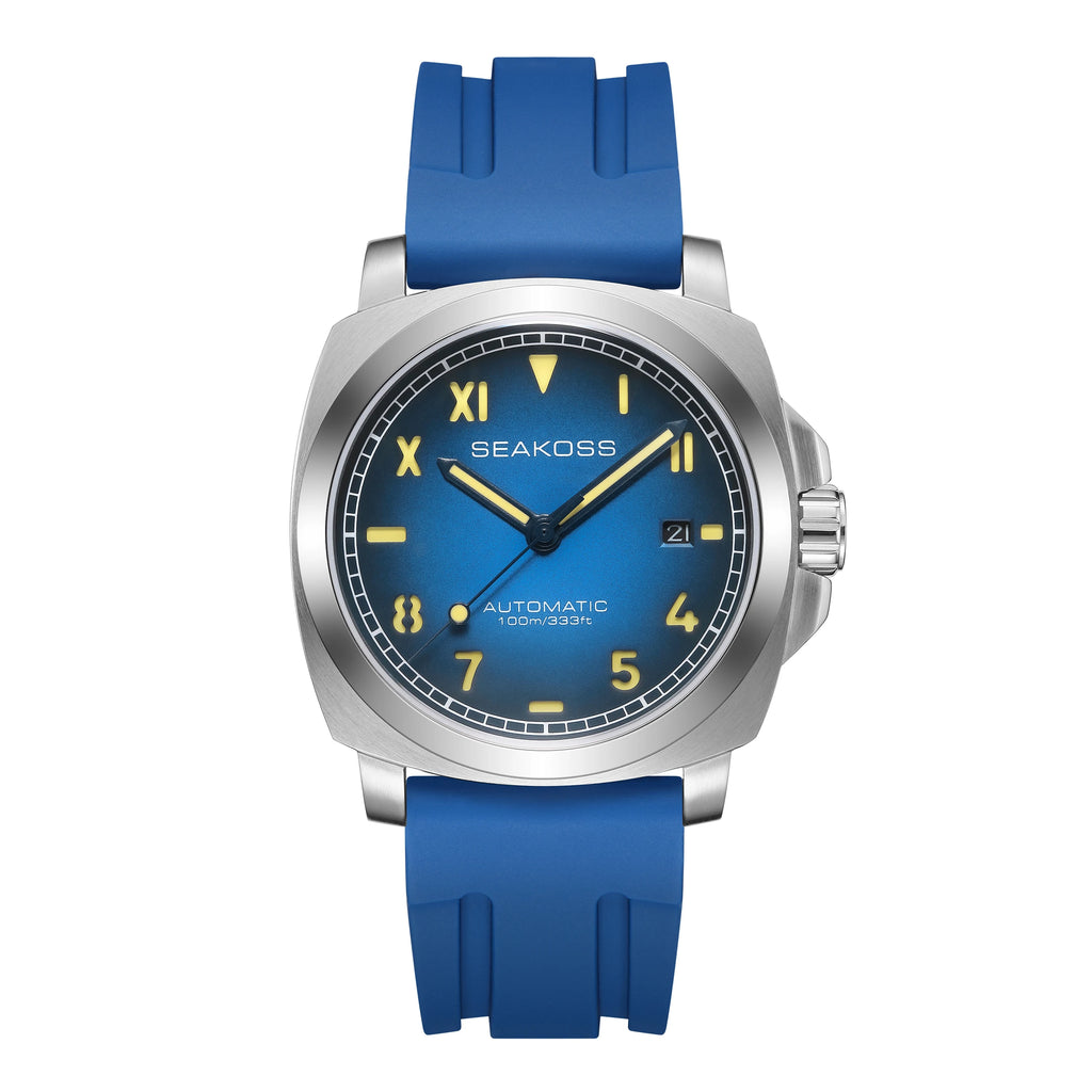 SEAKOSS Super Luminous Diving Automatic Mechanical Watches Men's 10ATM with Seagull st1612 Movement Calendar Sapphire Wristwatch - Sun Studio