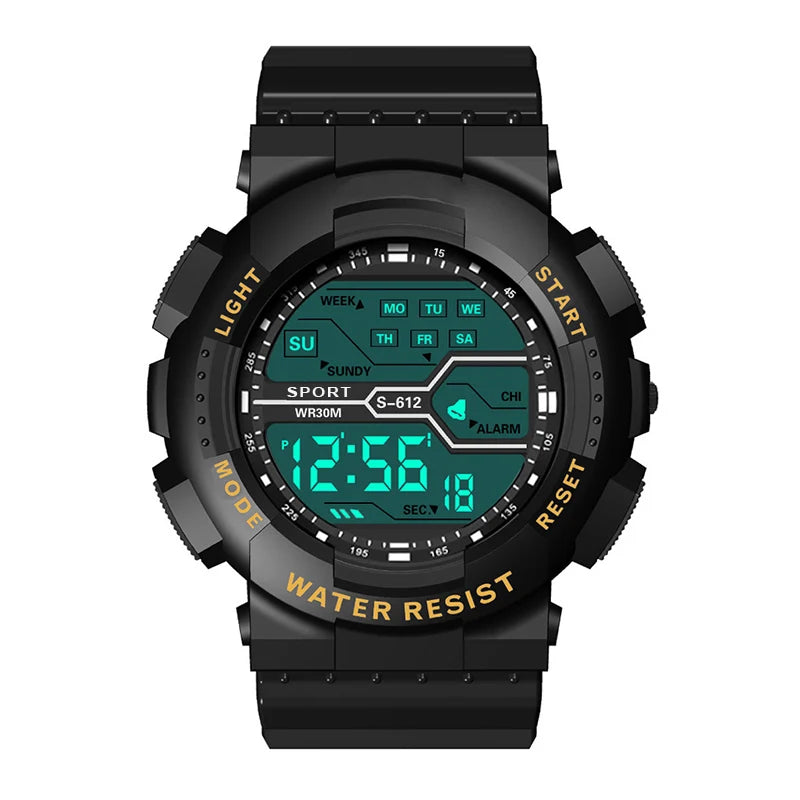 Sports Digital Electronic Watch 55mm Large Dial Sport Watch Outdoor Multifunction Watches Clock for Men Teen Student - Sun Studio