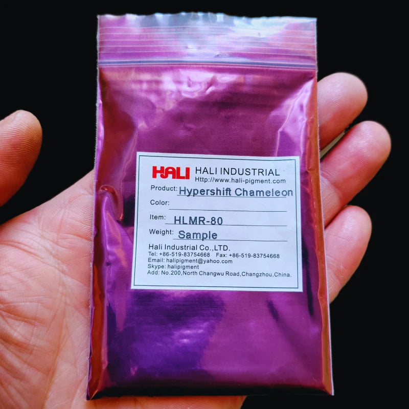 1G/Jar Super Chameleon Automotive Paint Pigment Powder Hypershift Chameleon Pigment Colorshift Blue/Red/Purple Item:HLMR-46