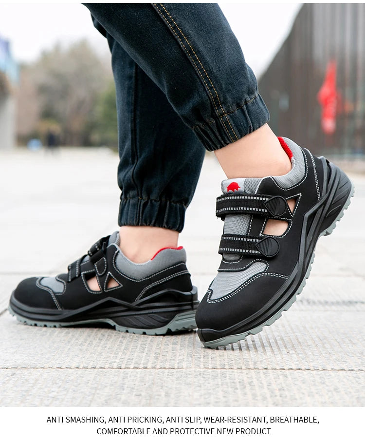 Summer Safety Shoes Men Construction Site Work Shoes Wear Resistant Anti Slip Breathable Sandals For Men Indestructible Shoes - Sun Studio