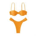 New Hot Sale Sexy Women Push-up Padded Bra Bikini Set Pleated Swimsuit Swimwear Swimming Beach Bathing Costume Bikini Set - Sun Studio
