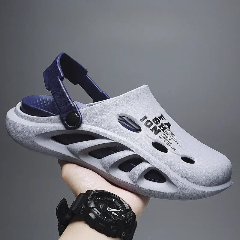 Men's Sandals Fashion Slippers EVA Hole Shoes 2025 Men Outdoor Thick-soled Casual Shoes Couple Home Beach Sandals Flip Flops 슬리퍼 - Sun Studio