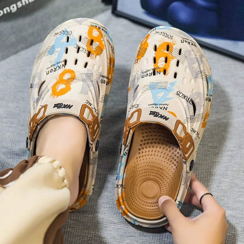 Men's Summer Outdoor Sporty Thick-Heeled Sandals Big Size 46 Head-To-Toe Dual-Purpose Beach Shoes Comfortable Wearing Experience - Sun Studio