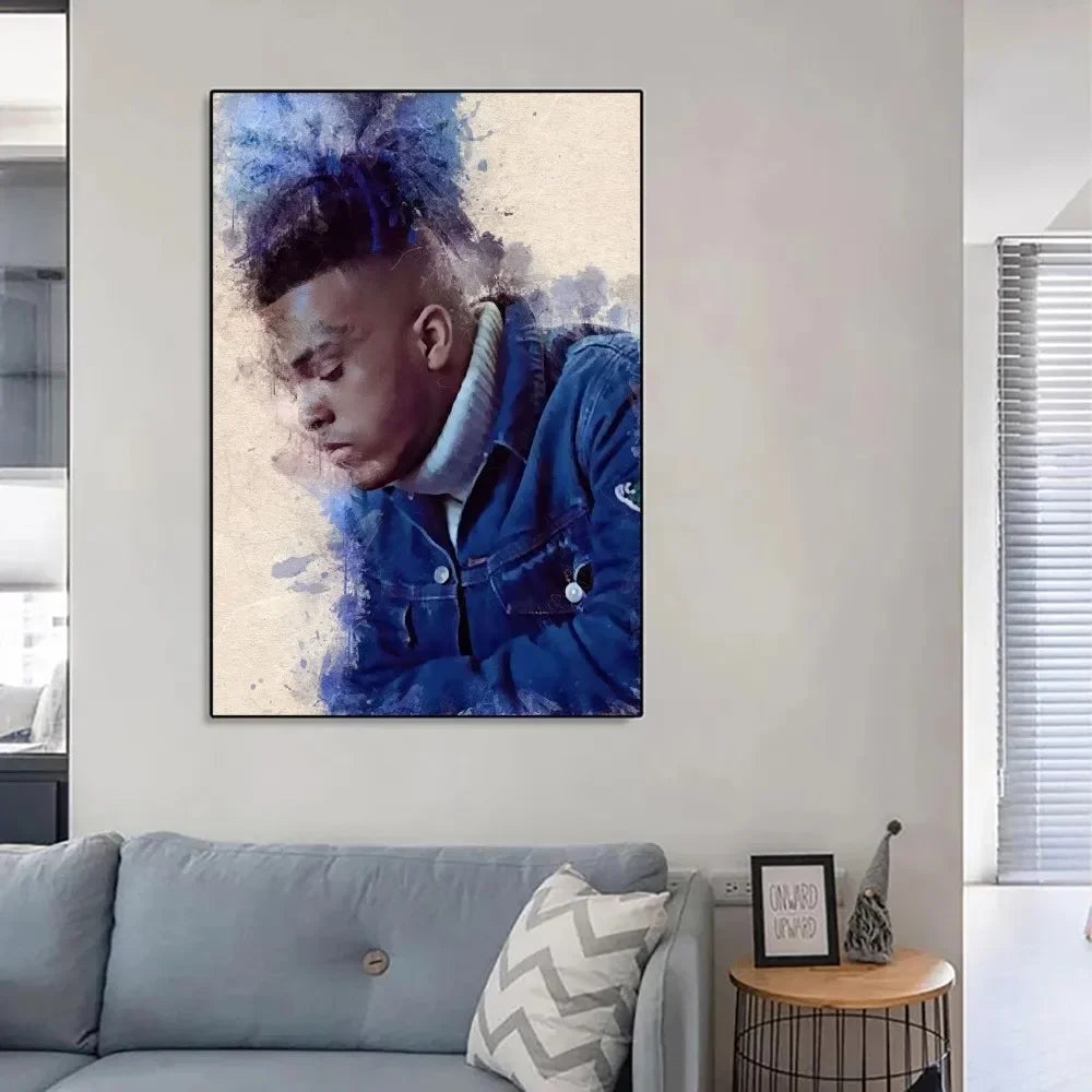Hip Hop Rap Wall Art Hip Hop Z-XXXTentacion Music Cover Album Canvas Poster Print Living Room Bedroom Home Decor - Sun Studio