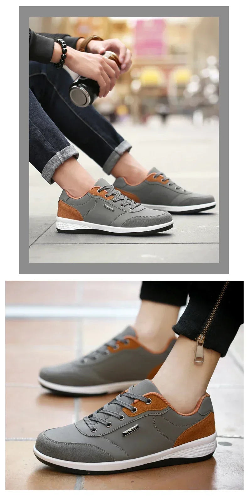 Leather Men Shoes Sneakers Trend Casual Shoe Comfortable Breathable Leisure Male Sneakers Non-slip Footwear Men Sports Shoes - Sun Studio