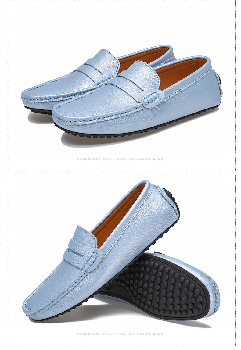 DEKABR Loafers Shoes Men Fashion Shoes New Spring Comfy Men's Flats Moccasins Classic Original Leather Men Casual Shoes - Sun Studio