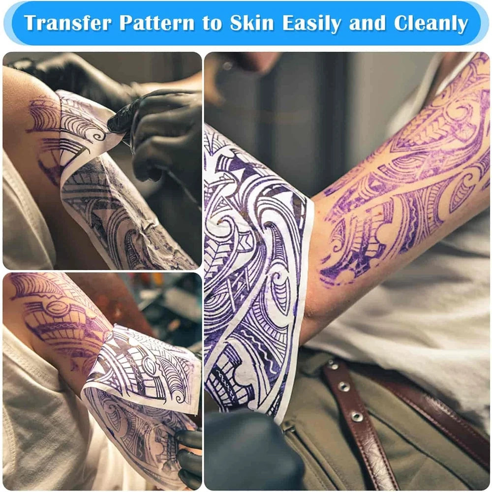 100/50/5pcs Tattoo Transfer Paper A4 Tattoo Stencil Paper Copy Carbon Thermal Paper Transfer Machine Printer Tattoo Accessories - Sun Studio