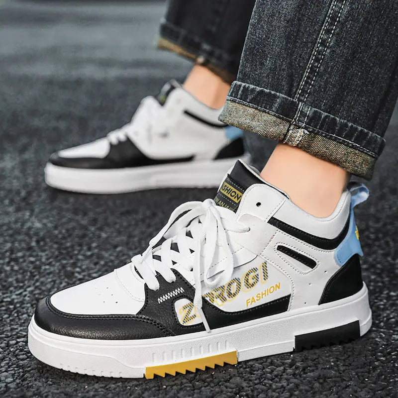 Men's Skate Board Shoes High Top Students Leisure Sports Shoes Breathable Non-slip Shoes Fashion High Top Sneakers for Men Men - Sun Studio