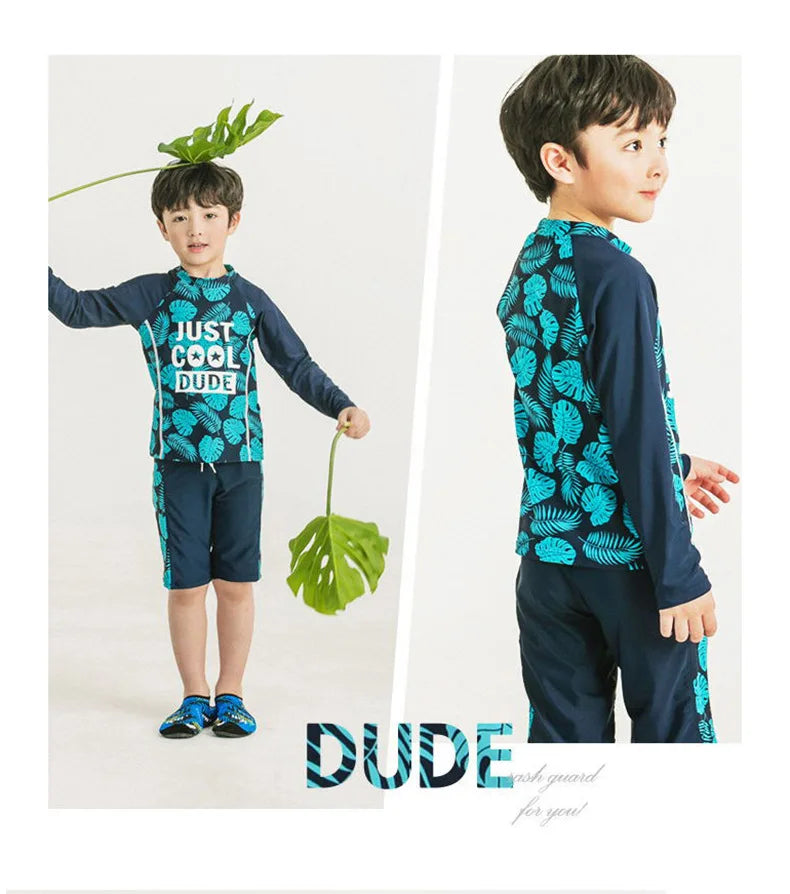 2-10 Years Baby Boy Swimsuit Children's Swimwear for kids Quick Drying Sun Protection Swimwear Clothes set - Sun Studio