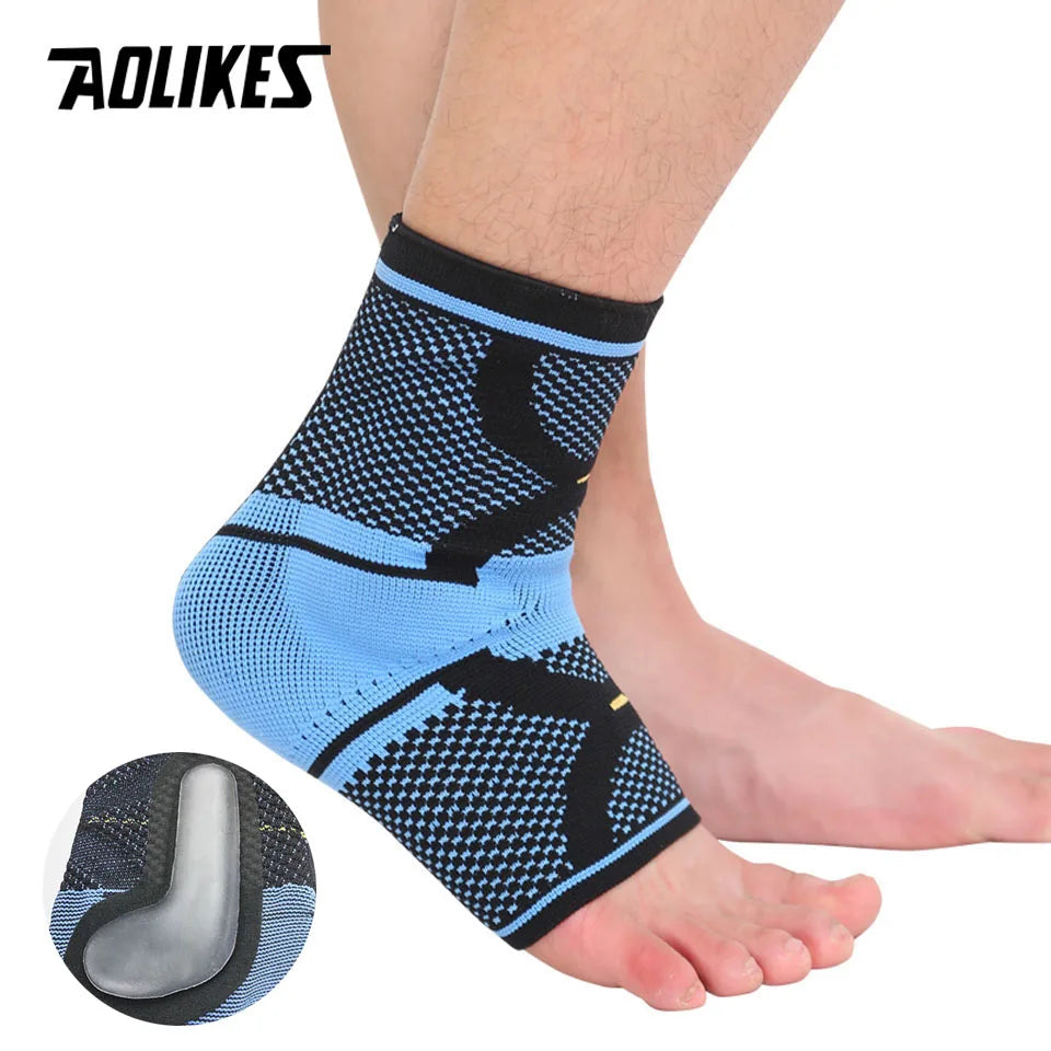 AOLIKES 1PCS Sports Ankle Support Ankle Pads Elastic Brace Guard Foot Basketball Football Badminton Anti Sprained Ankles Protect - Sun Studio