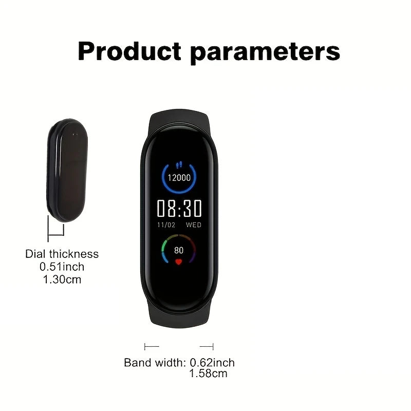 Sports Smart Watch Music Control Fitness Calorie Track Bracelet Phone Information Remind Steps Bluetooth Smart Watches M8 Band - Sun Studio