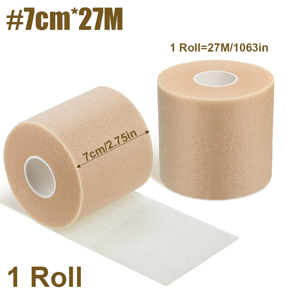 RGGMQQ 1PCS Pre Wrap Athletic Tapes Hair Prewrap Strip Tapes for Soccer Ankles Wrists Sports Foam Tape- Protect for Hands Knees - Sun Studio