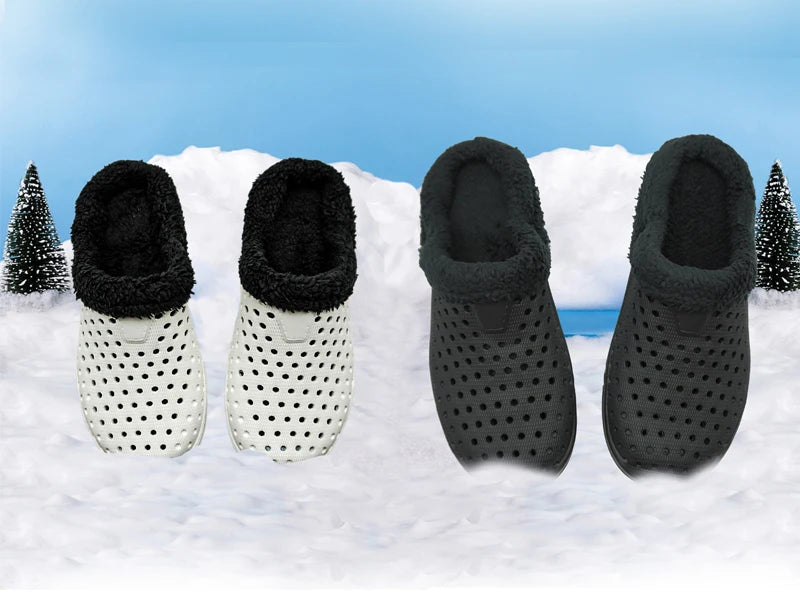 Winter Men Slippers Warm Cotton Shoes Casual Slides EVA Plush Shoes Comfortable Light  Slippers Indoor Shoes For Couple 36-47