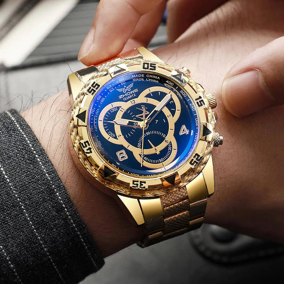 Luxury Large Dial Men Business Watches Fashion Male Analog Quartz Wristwatch Reloj Hombre - Sun Studio