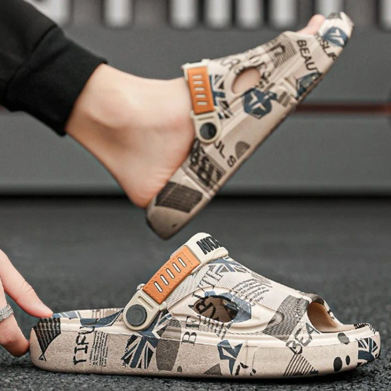 Soft Men's Shoe Eva Outdoor Sabot Male Slipper Fun Designer Luxury Low Price 2025 Fashion Comfortable High Quality Pvc Slides - Sun Studio