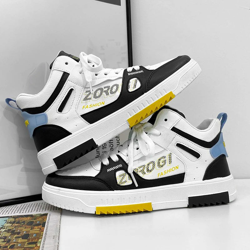 Men's Skate Board Shoes High Top Students Leisure Sports Shoes Breathable Non-slip Shoes Fashion High Top Sneakers for Men Men - Sun Studio