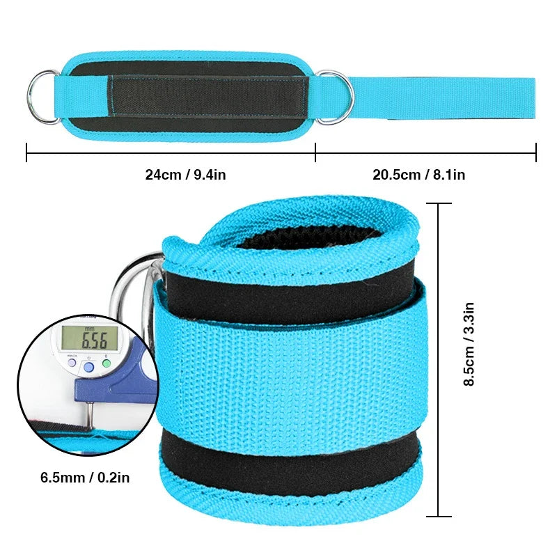 1/2/4 Pcs Cable Ankle Straps Double D-Ring Ankle Cuffs For Gym Workouts Glutes Legs Strength Training Support Sport Abductors - Sun Studio