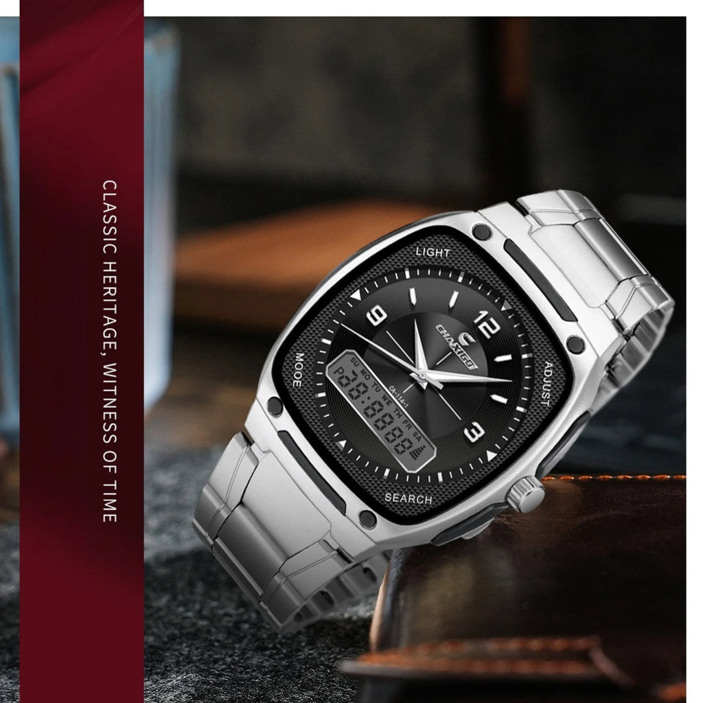 CHAXIGO 6137 Fashion Men's Watch Luminous Waterproof Calendar Alarm Clock Multi Functional Watches for Men Relogios Masculino - Sun Studio