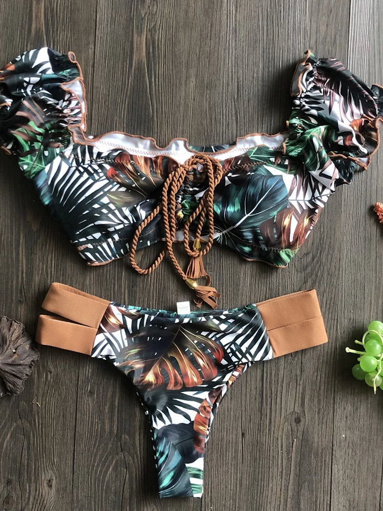 RUOTONGSEPT New Push Up 2024 Bikini Set Women Swimsuit Ruffle Biquini Swimwear Sexy Brazilian Ribbed Beachwear Bathing Suit - Sun Studio
