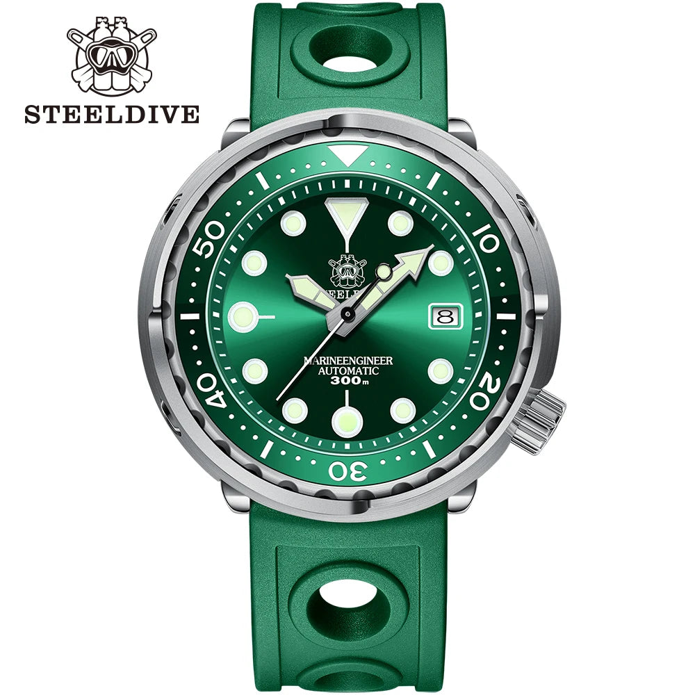 STEELDIVE SD1975 Luxury Automatic Watches Men Dive Watch 30Bar Waterproof Luminous Clock Sapphire Mirror Mechanical Wristwatch