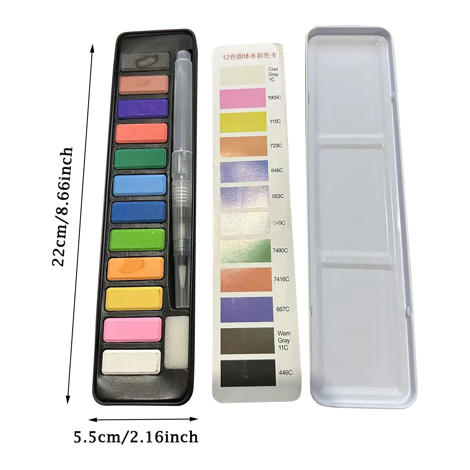 Mini Watercolor Paint Set Box Portable Lightweight Travel-Sized Moisturizing Palette for Painting and Sketching - Sun Studio