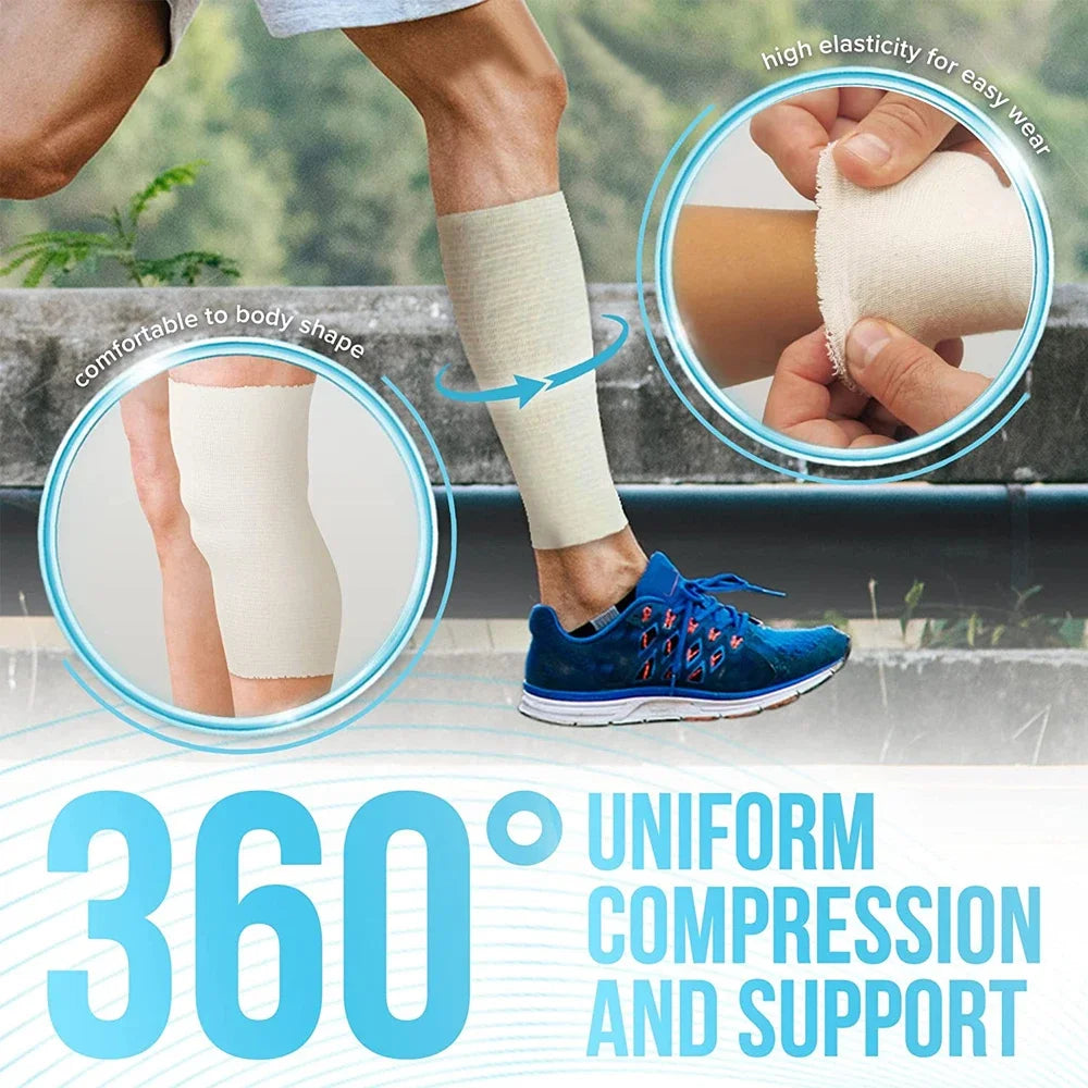 1 PCS Tubular Bandage for Legs and Knees, Reusable Elastic Bandage Sleeve, Tubular Compression Bandage Roll for Ankles & Elbows - Sun Studio