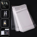100 transparent plastic hanging self-adhesive bags, OPP self sealing bags, jewelry candy bags, gift biscuit sales bags - Sun Studio