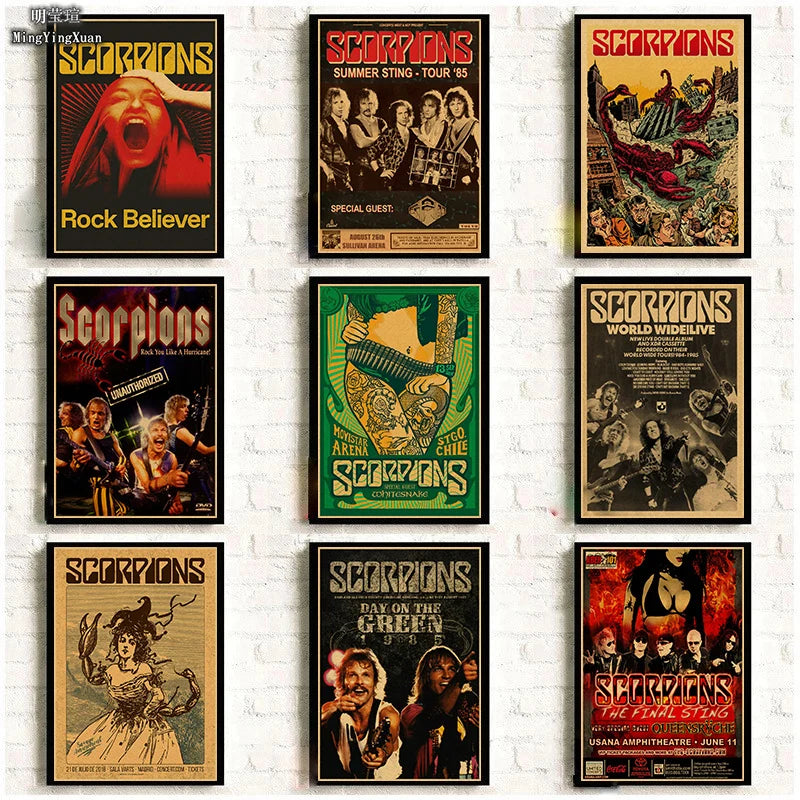 Scorpions Band Poster Wall Art  Posters Decoration Art Poster Personalized Gift Modern Family bedroom Painting - Sun Studio