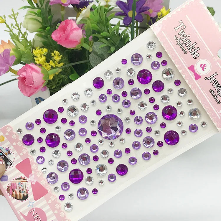 Glitter Face Stickers for Children Rhinestones for Eyes Face Diamonds Bright Stickers Festival Makeup Jewels Stickers ZS006 - Sun Studio