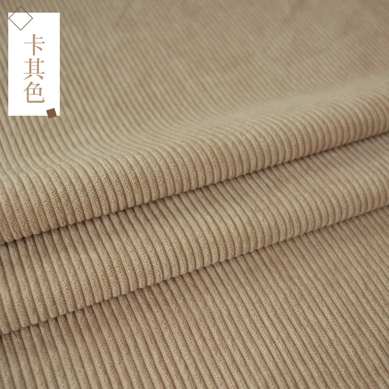 Retro Style Bag Corduroy Fabric Plain Per Meter for Pants Skirts Coats Sewing Soft Children Cloth Breathable Black Pink Wearable - Sun Studio