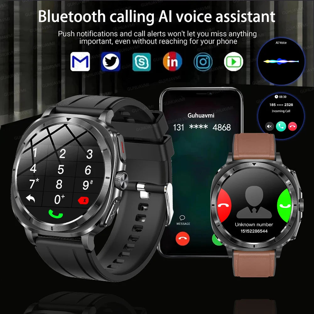 New ECG Laser Diagnosis Blood pressure Smart Watch Accurate Uric Acid Lipid Organ monitor Clock NFC Call Health Men Watches 2025 - Sun Studio