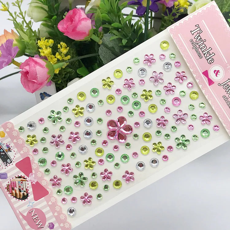 Glitter Face Stickers for Children Rhinestones for Eyes Face Diamonds Bright Stickers Festival Makeup Jewels Stickers ZS006 - Sun Studio
