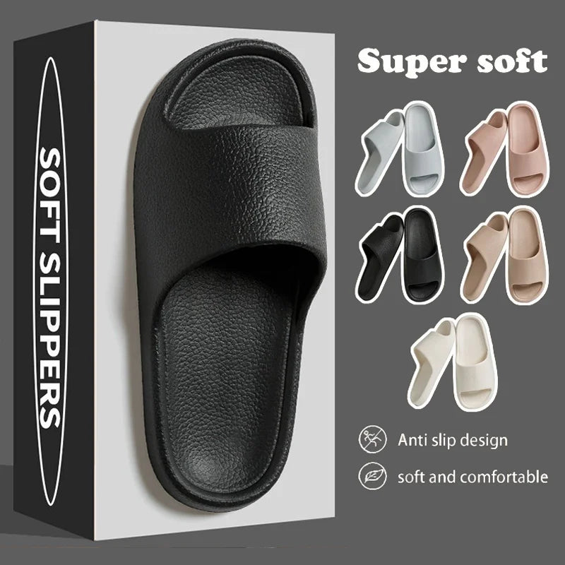 Summer NEW Slippers For Men Women Eva Soft Bottom Slippers Indoor House Slides Flat Sandals Outdoor Beach Shoes Man Flip Flops - Sun Studio