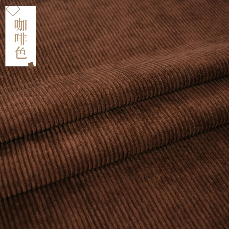 Retro Style Bag Corduroy Fabric Plain Per Meter for Pants Skirts Coats Sewing Soft Children Cloth Breathable Black Pink Wearable - Sun Studio