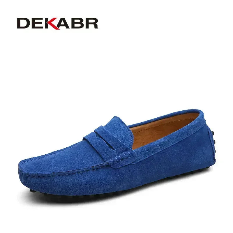 DEKABR Size 49 Men Casual Shoes Fashion Men Shoes Genuine Leather Men Loafers Moccasins Slip On Men's Flats Male Driving Shoes - Sun Studio