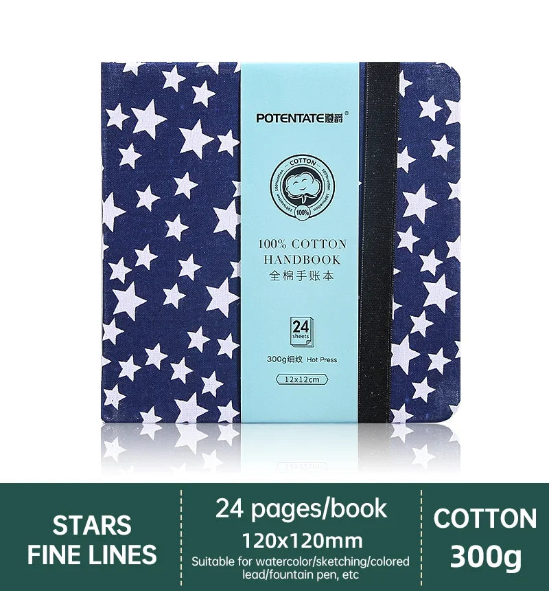 POTENTATE 100% Cotton Watercolor Book Square Sketchbook 300g Art Drawing Sketch Pad potentate бумага акварели