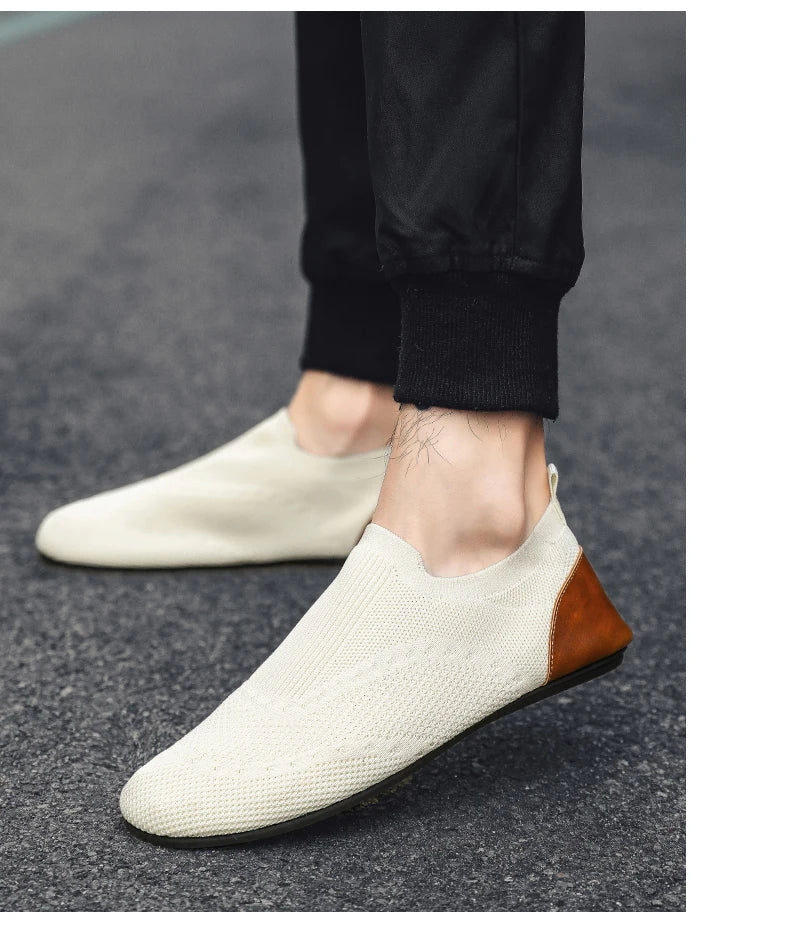YRZL Loafers Men Soft Driving Moccasins High Quality Flats Male Walking Shoes Breathable Mesh Casual Loafers Slip on Mens Shoes - Sun Studio
